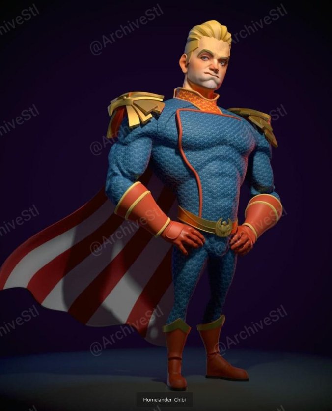 黑袍纠察队 祖国人 (Homelander) 3D打印图纸